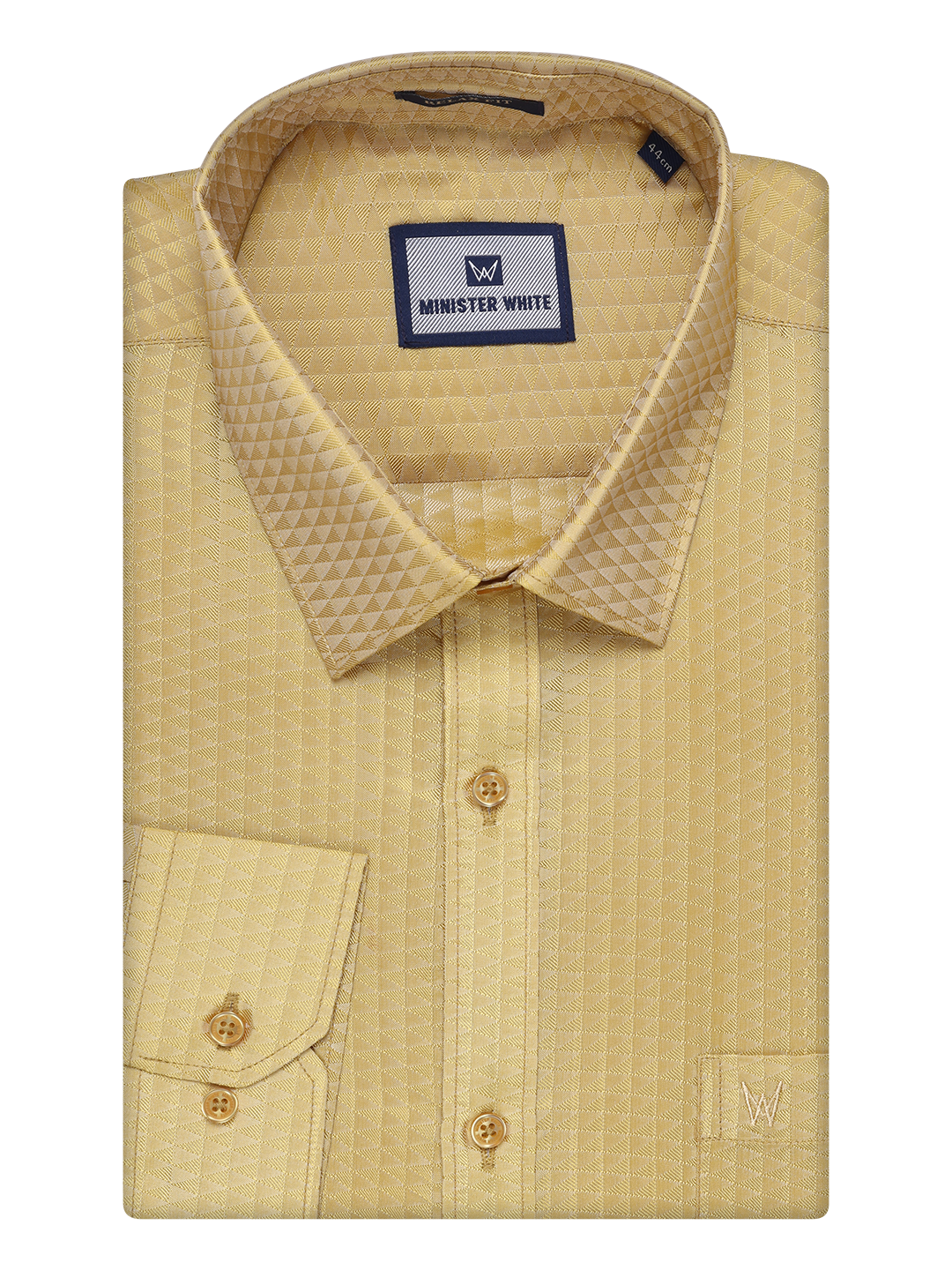 Mens Art Silk Mango Full Sleeves Shirt by Minister White