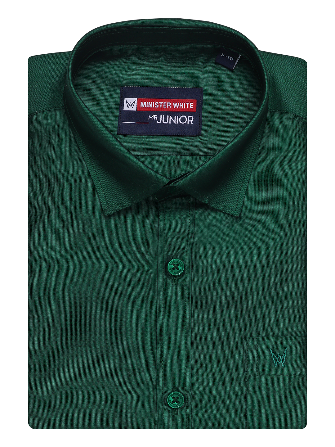 Boys Dupion Satin Green Colour Half Sleeves Shirt Happy Boy by Minister White