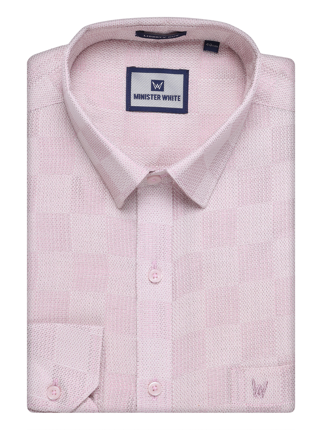 Mens Rose Tissue Jacquard Shirt by Minister White