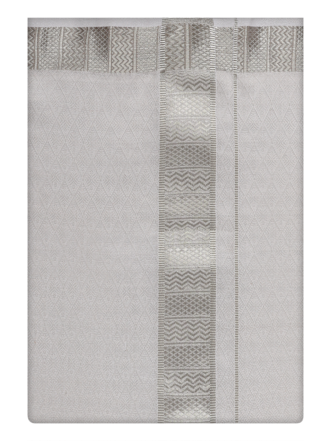 Mens Silver Tissue Dhoti by Minister White