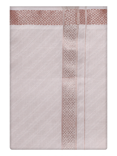 Mens Light Copper Tissue Dhoti by Minister White