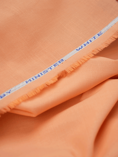 Men's Plain Cotton Linen Coral Color Shirt Fabric Spider Linen