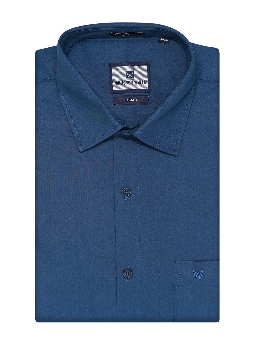 Mens Cotton Regular Fit Teal Colour Shirt Remo by Minister White