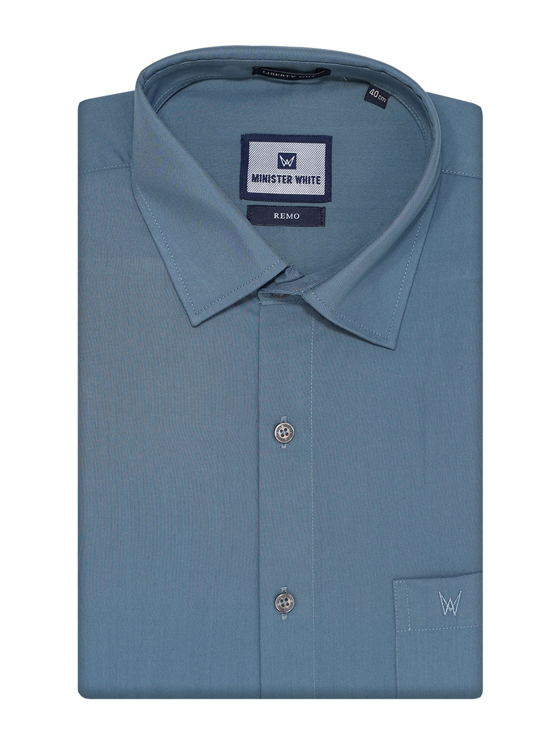 Mens Cotton Regular Fit Graphite Colour Shirt Remo by Minister White