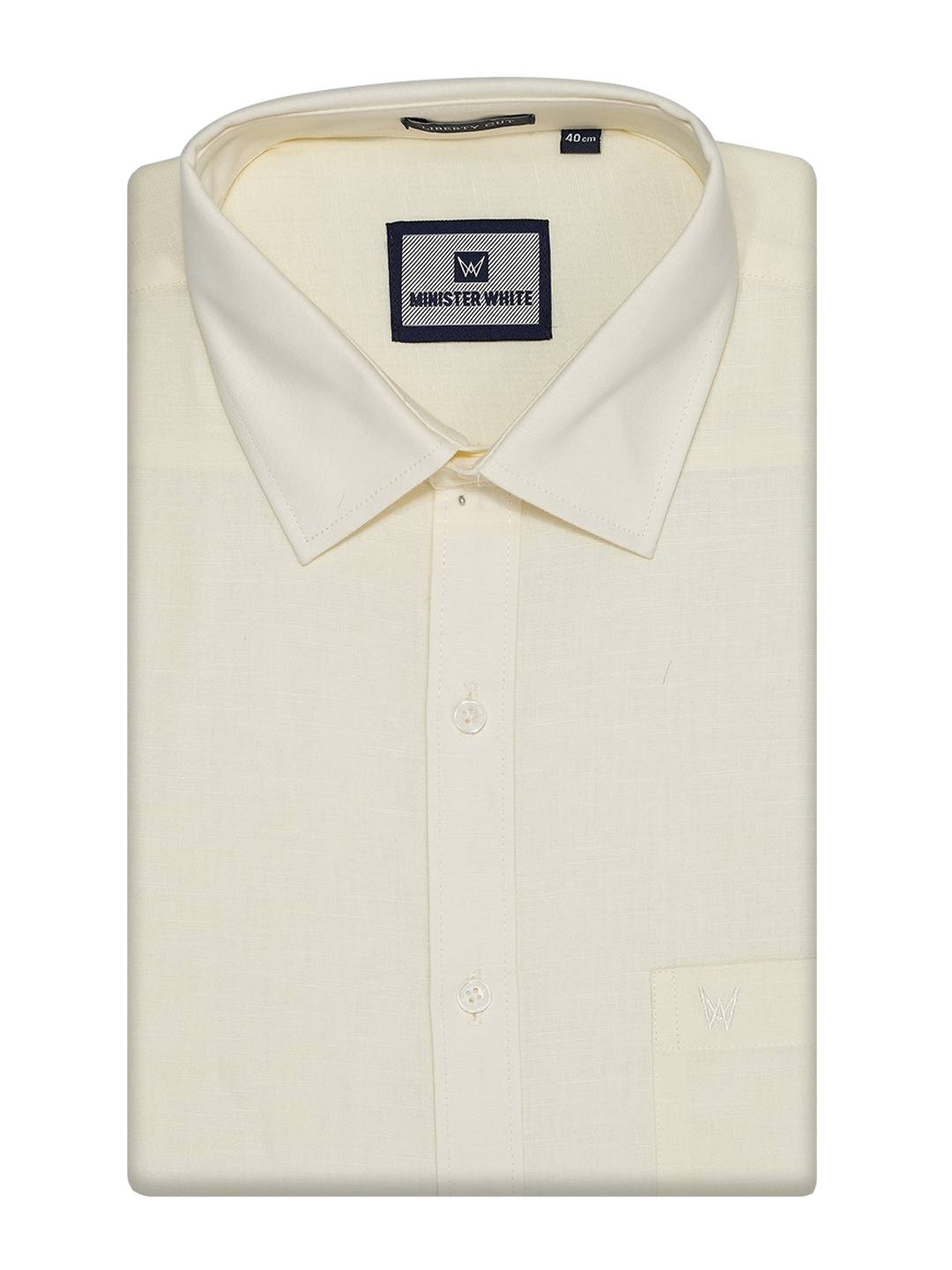 Mens Cotton Linen Regular Fit Cream Colour Shirt Azuro Linen by Minister White