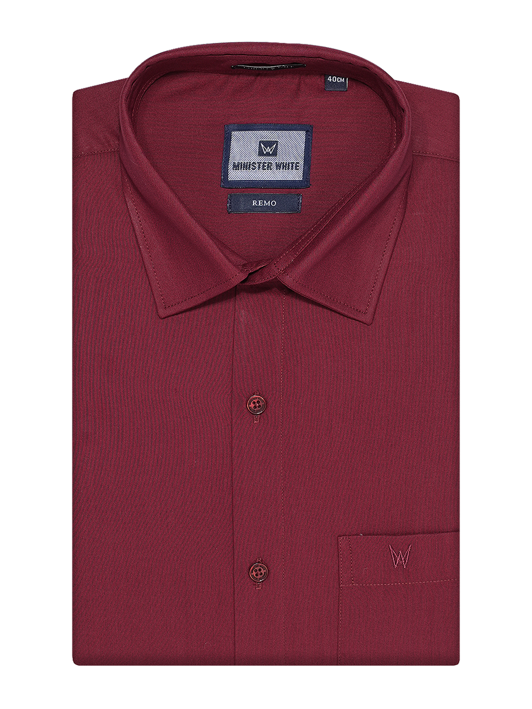 Mens Cotton Regular Fit Maroon Colour Shirt Remo by Minister White