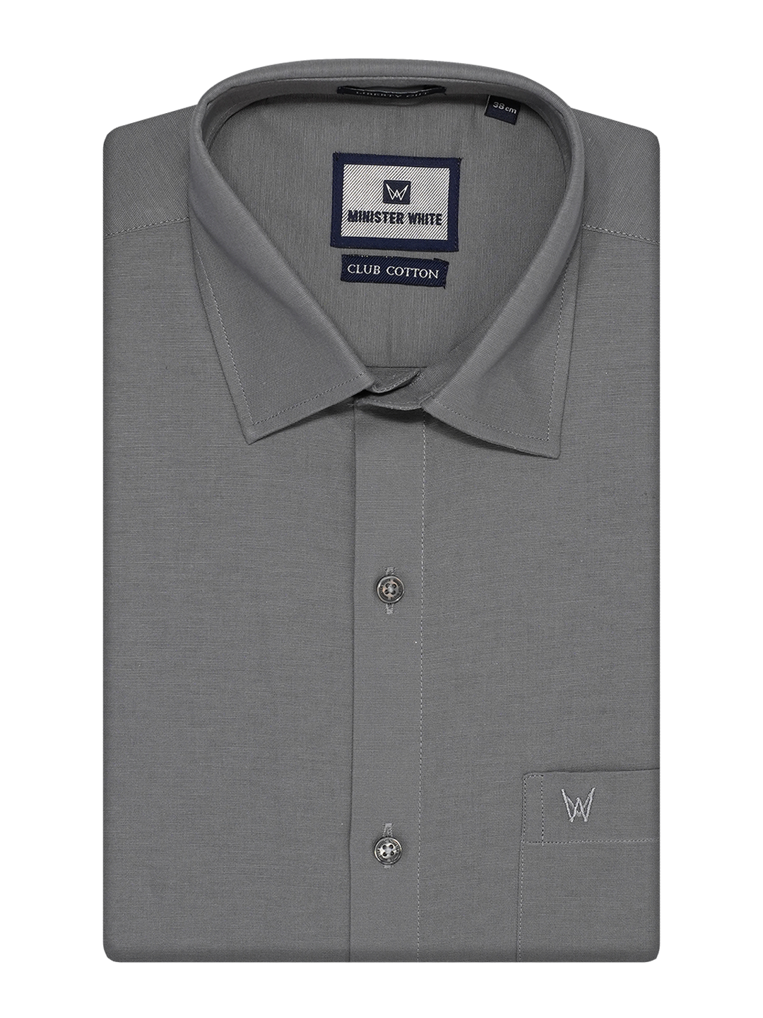 Mens Cotton Regular Fit Grey Colour Shirt Club Cotton