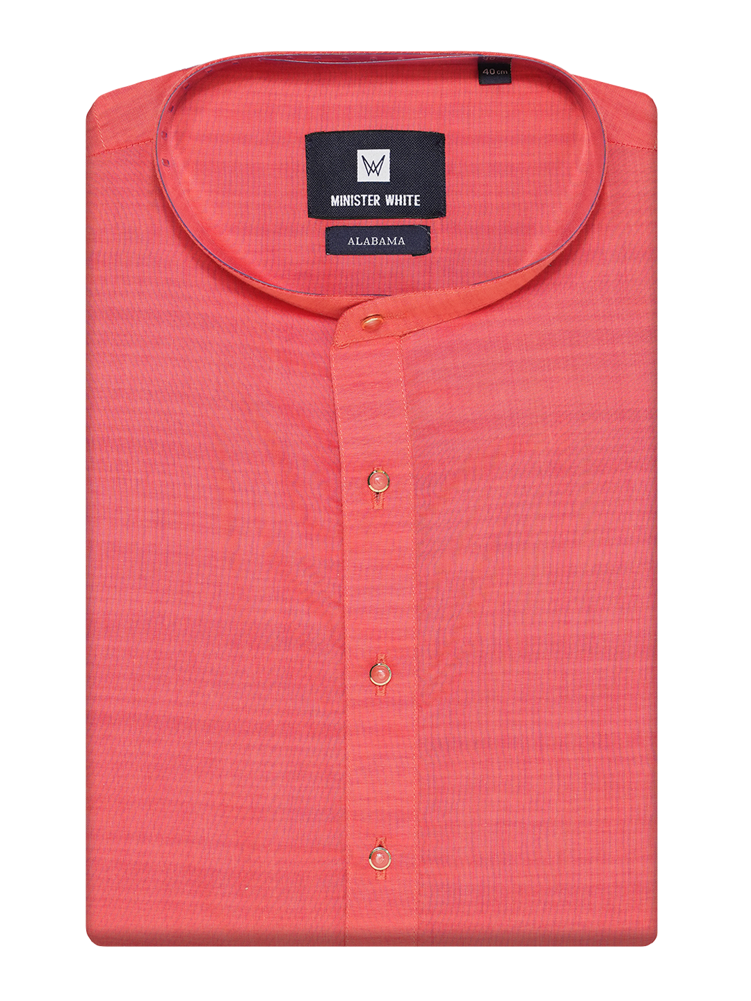 Mens Cotton Red Colour Full Sleeves Kurta Alabama by Minister White