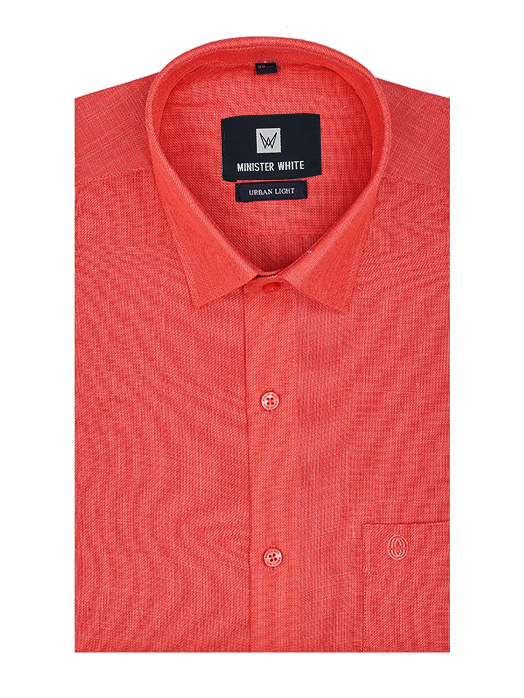 Mens Cotton Regular Fit Red Colour Shirt Urban Light by Minister White
