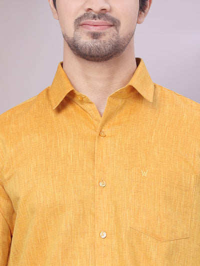 Mustard Men Shirt close view
