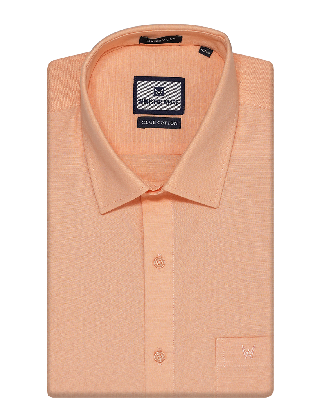 Mens Cotton Regular Fit Light Orange Colour Shirt Club Cotton