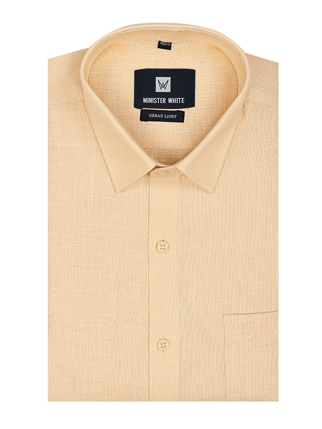Mens Cotton Regular Fit Butter Colour Shirt Urban Light by Minister White