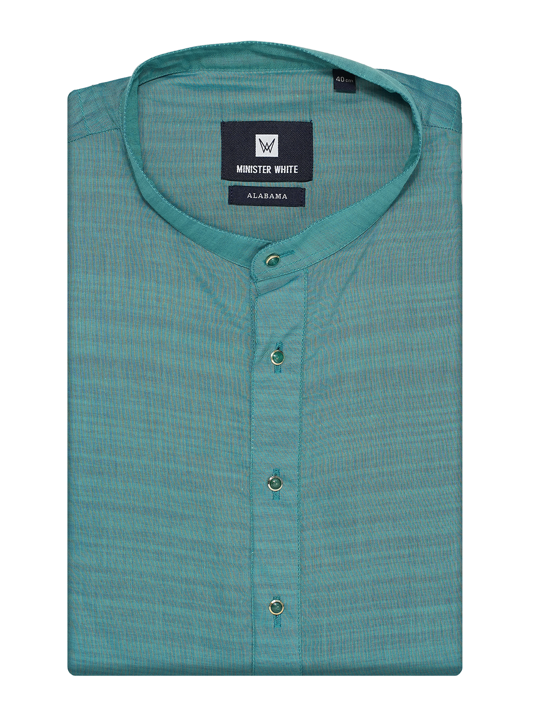 Mens Cotton Blue Colour Full Sleeves Kurta Alabama by Minister White