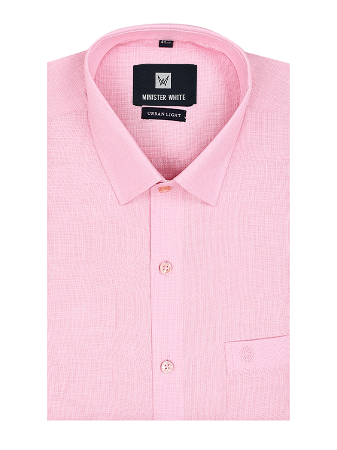 Mens Cotton Regular Fit Pink Colour Shirt Urban Light by Minister White
