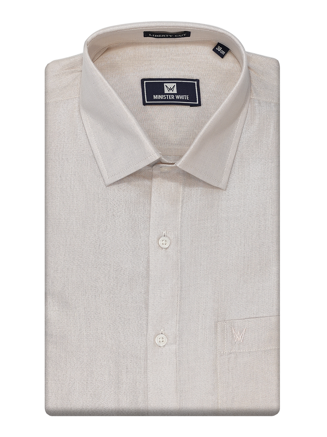 Mens Almond Colour Tissue Shirt by Minister White