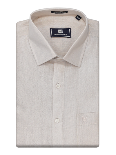 Mens Almond Colour Tissue Shirt by Minister White