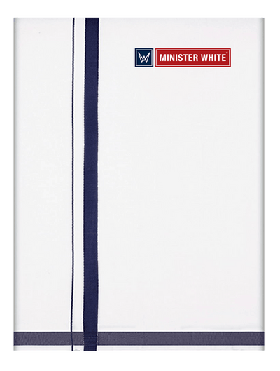 Mens Cotton White Double Layered with Big Border Dhoti - Delightful by Minister White