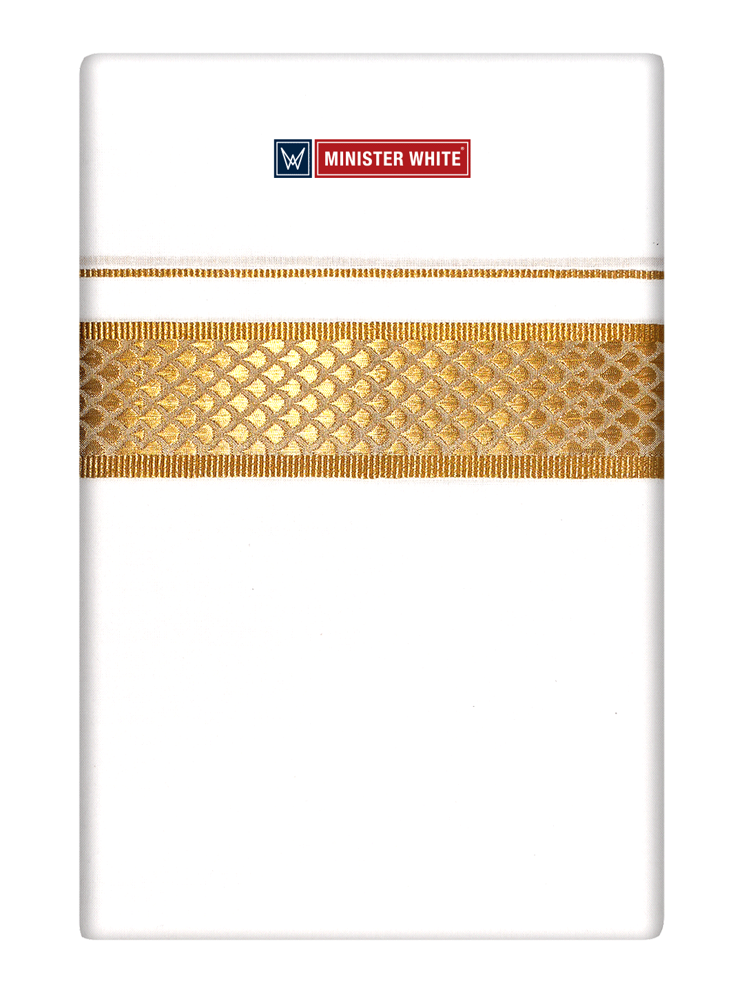White Jari & Mayilkan Dhoti - Saffron Gold 03_White