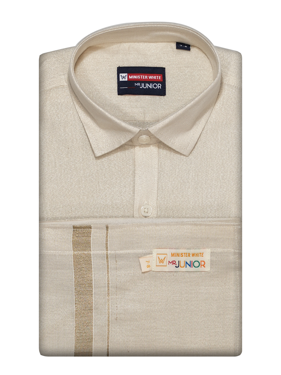 Boys Tissue Beige Colour Shirt with Dhoti Combo Ambitious Boy
