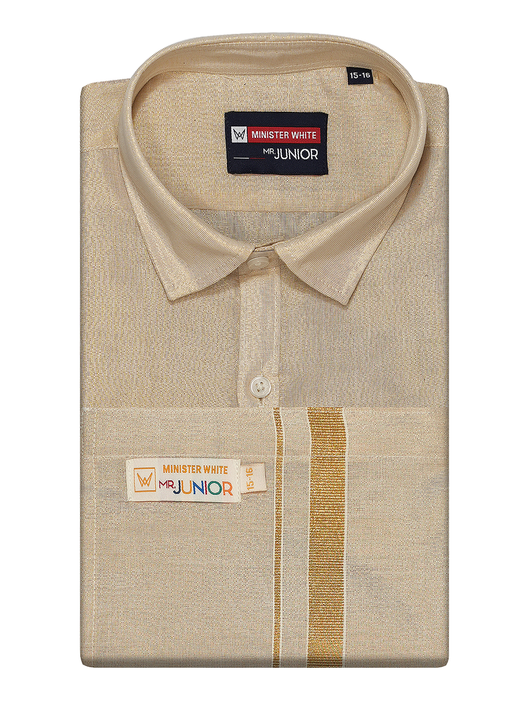 Kids Shirt with Dhoti - Ambitious Boy_Gold