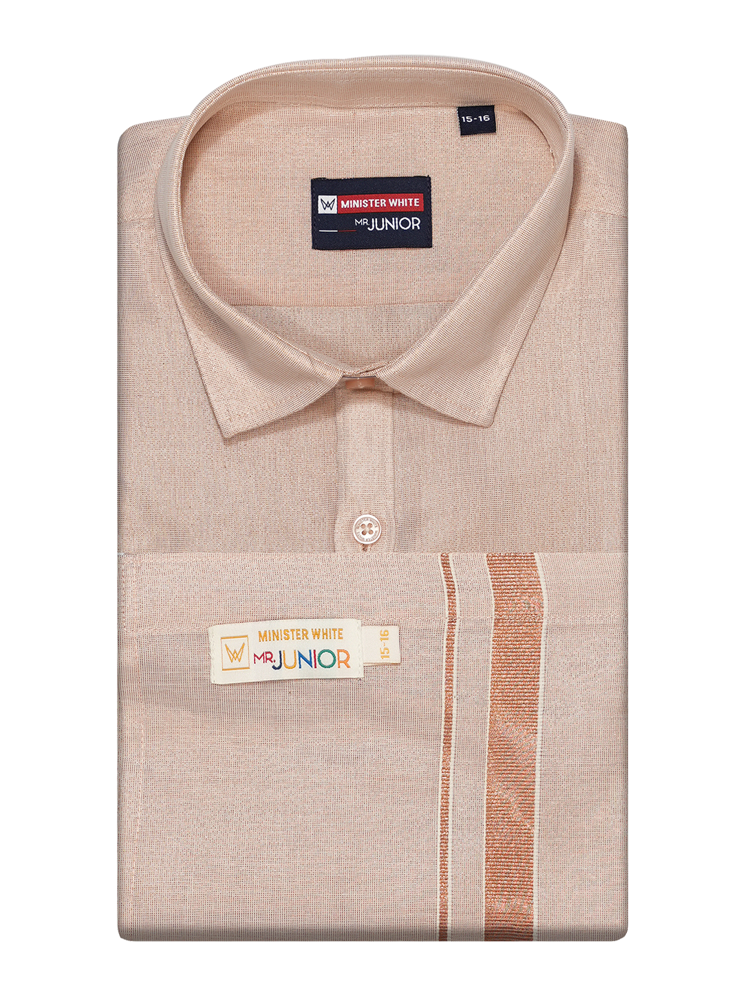 Kids Shirt with Dhoti - Ambitious Boy_Copper