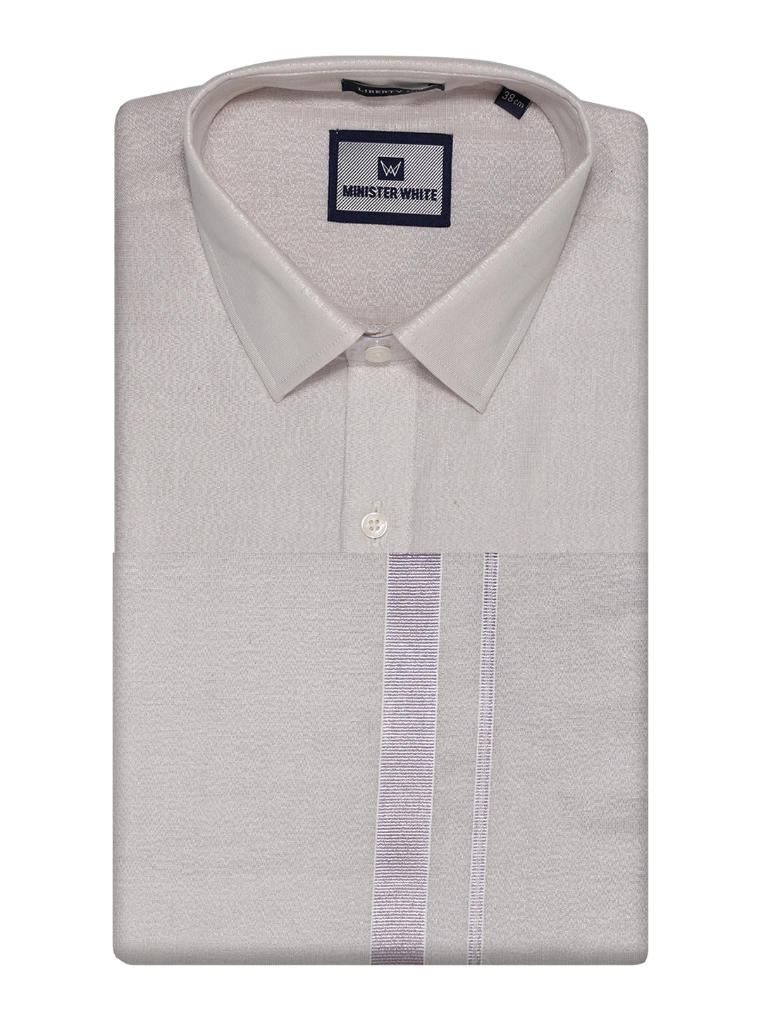 Mens Tissue Light Rose Colour Shirt by Minister White