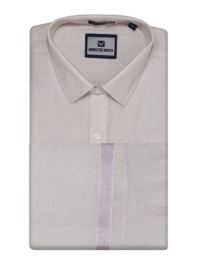 Mens Tissue Light Rose Colour Shirt by Minister White