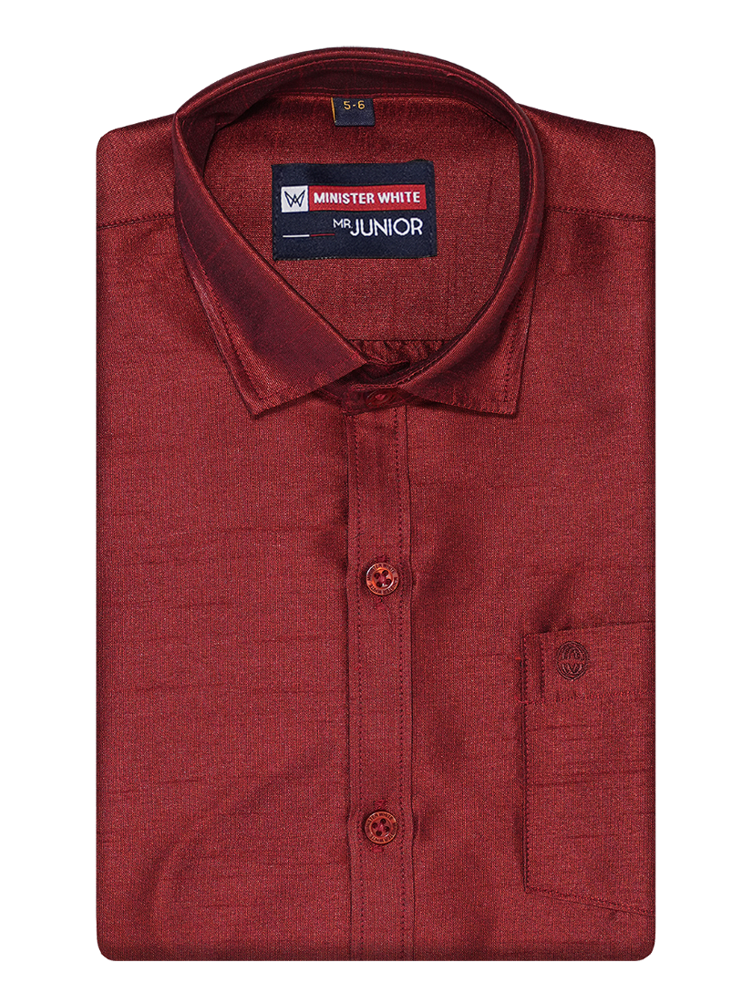 Dark Brown Kids Colour Shirt - Faithful Boy_A02