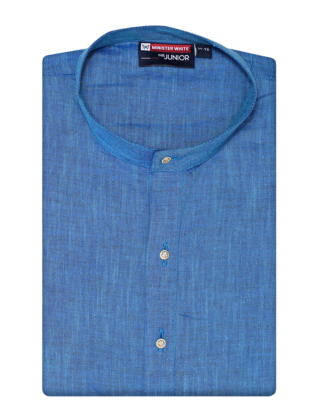 Boys Cotton Blue Full Sleeves Kurta Selective Boy by Minister White