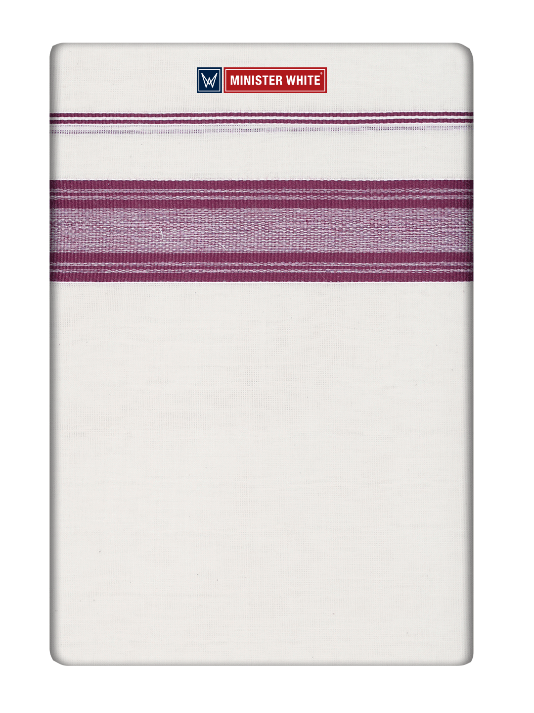 Mens Cotton White Double Layered Dhoti with Fancy Kara - Vatakara 27150 by Minister White