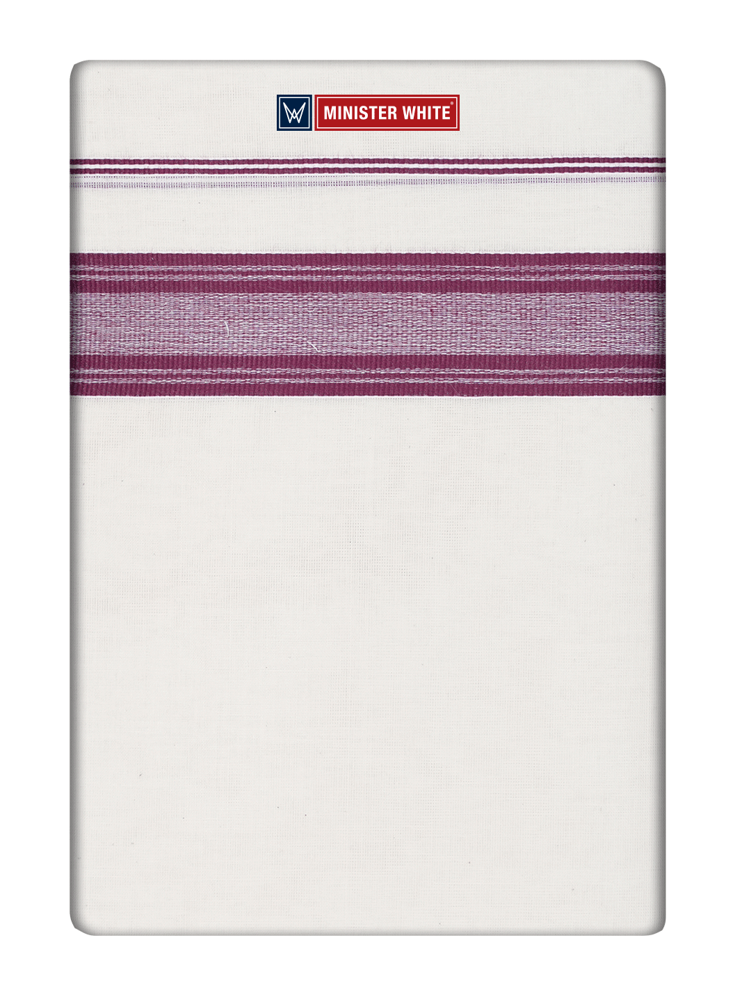 Mens Cotton White Double Layered Dhoti with Fancy Kara  - Vatakara 27150