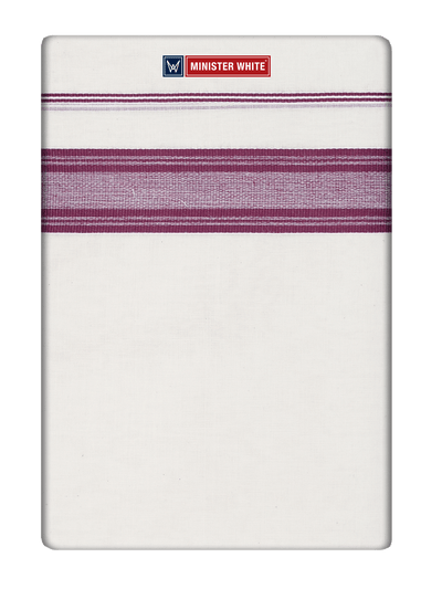 Mens Cotton White Double Layered Dhoti with Fancy Kara - Vatakara 27150 by Minister White