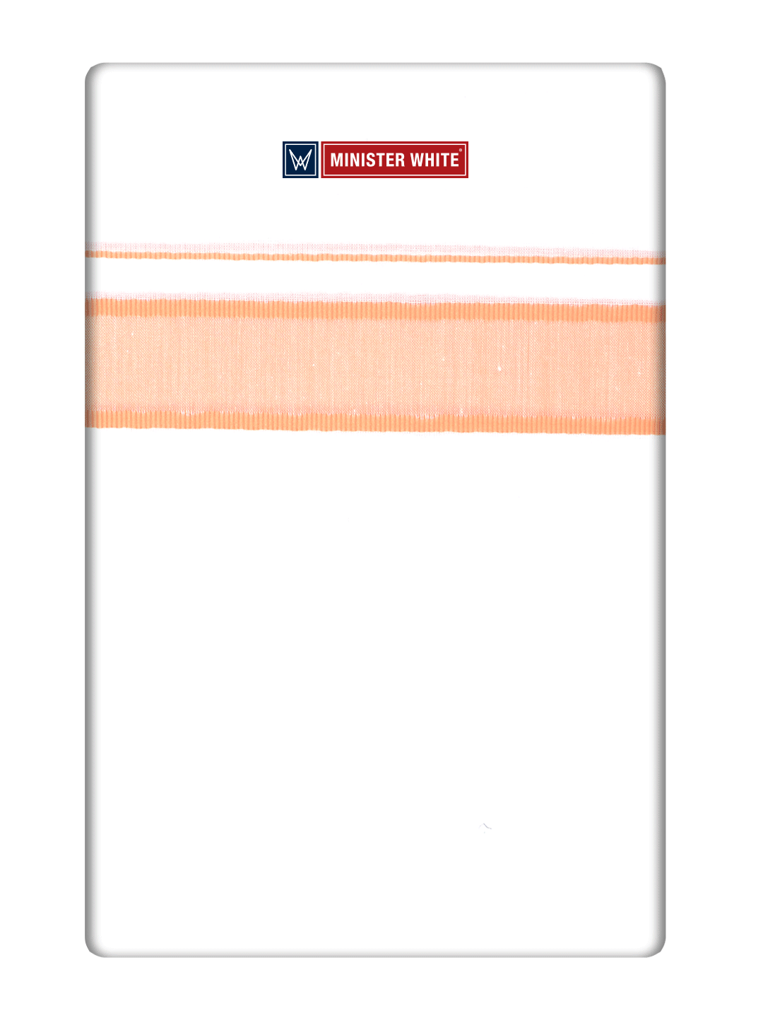 Regular Fancy Kara White Dhoti - Malabar Star Orange_White