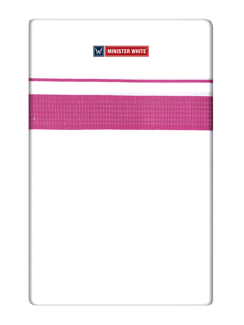 Mens Cotton White Single Layered Dhoti with Fancy Border - Target Mix by Minister White