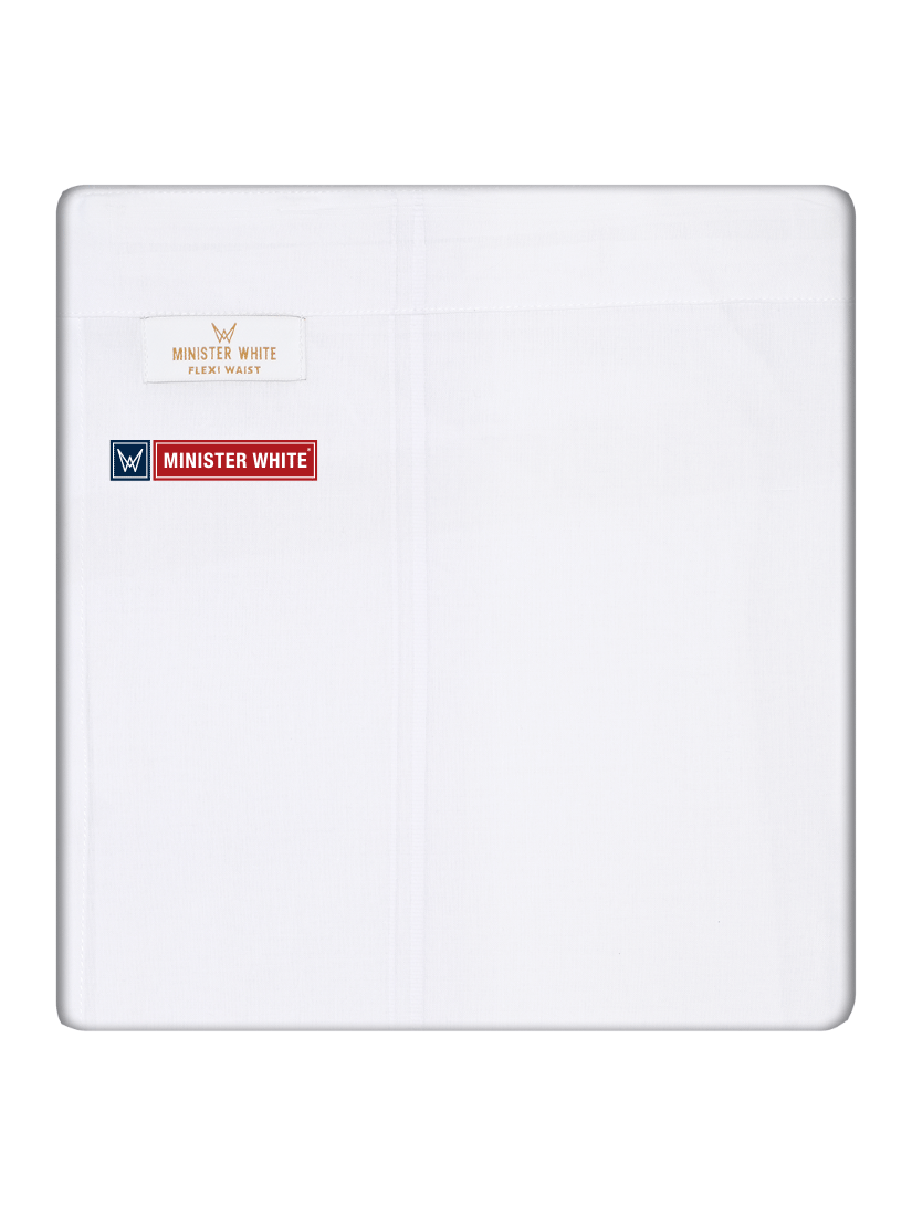 Mens Cotton White Colour Single Layered with White Border Flexi Dhoti - Birbal Flexi by Minister White