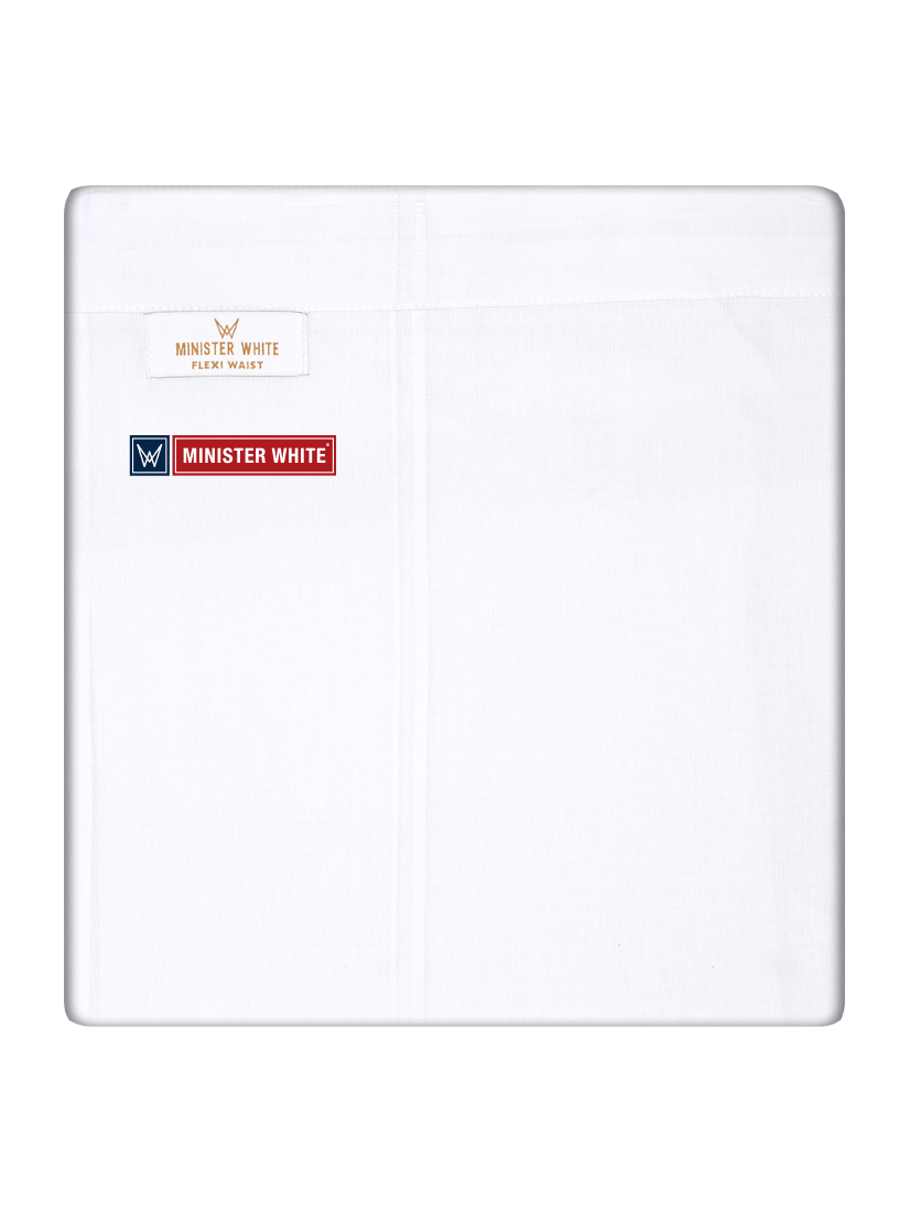 Mens Cotton White Colour Single Layered with White Border Flexi Dhoti - Ishrath Flexi