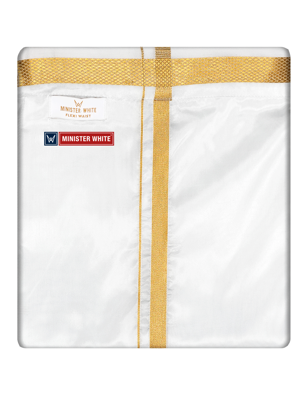 Cotton White Color Double Layered Flexi Dhoti - Brilliant
