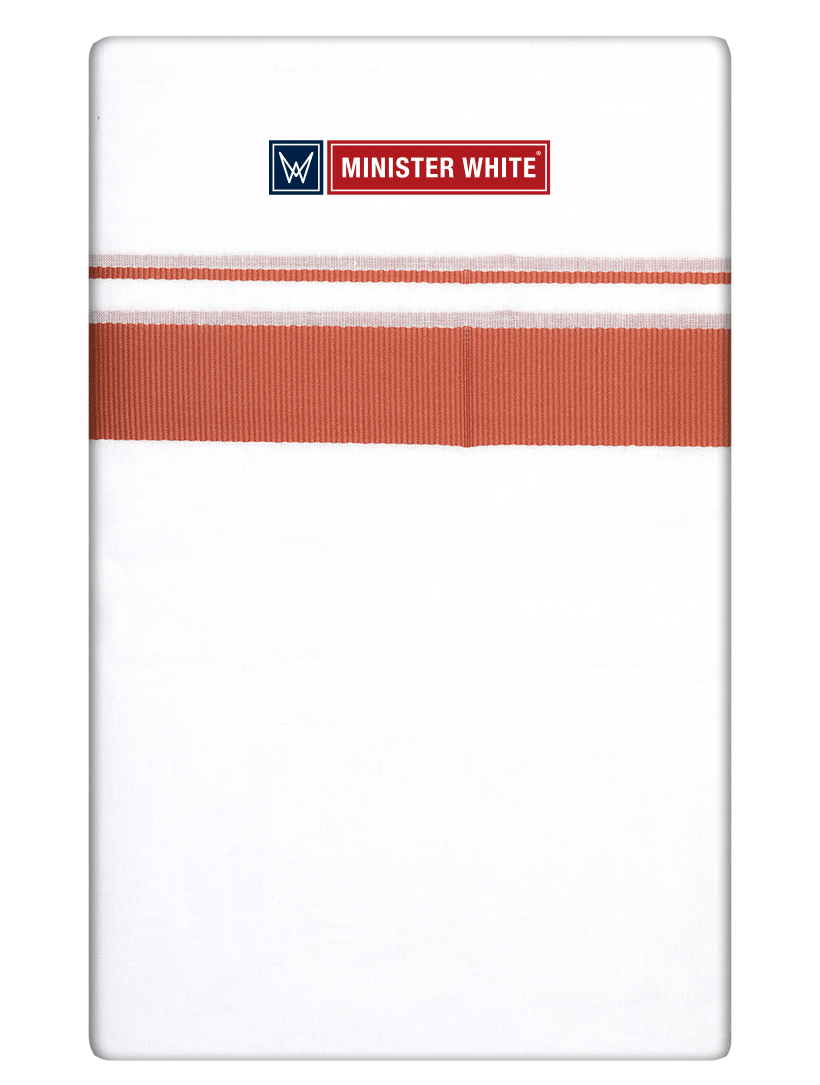 Regular Fancy Kara White Dhoti - Palakadan Brown_White