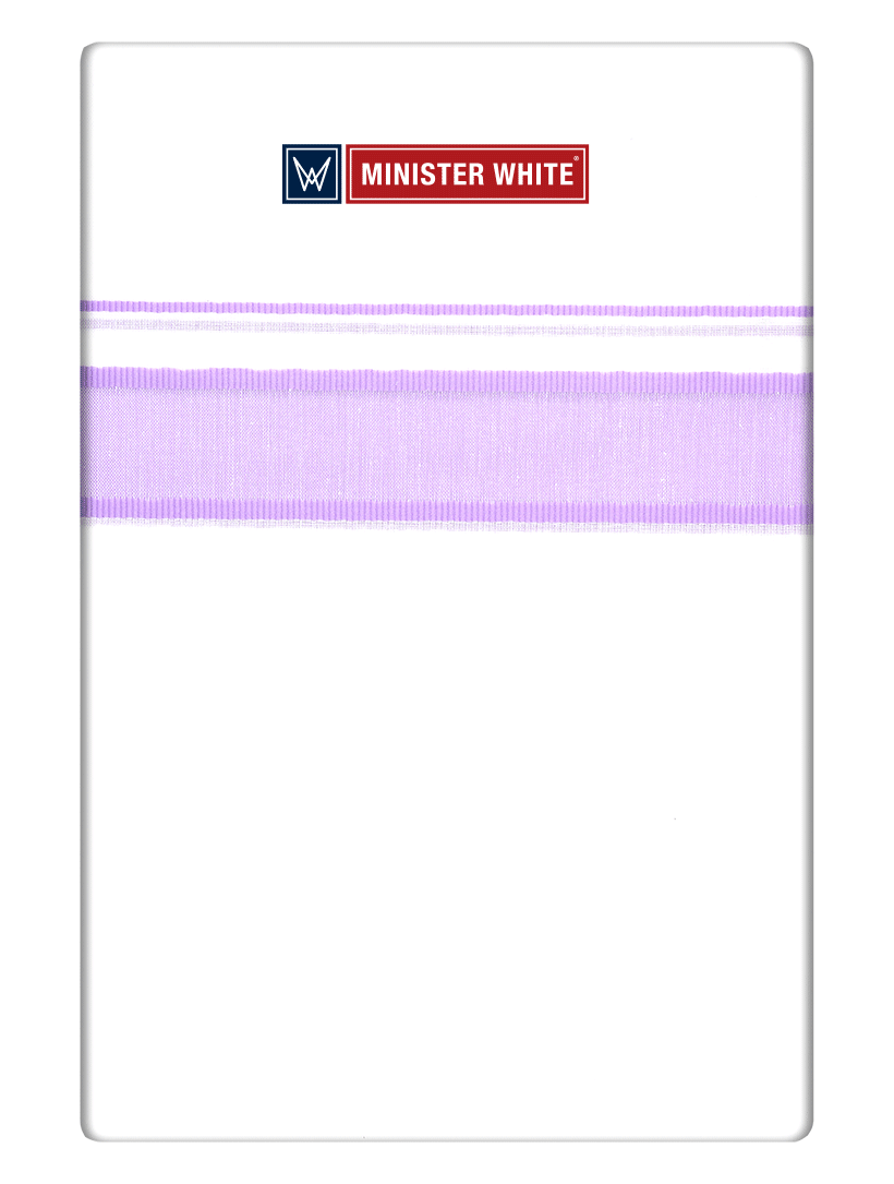 Regular Fancy Kara White Dhoti - Malabar Star Lilac_White