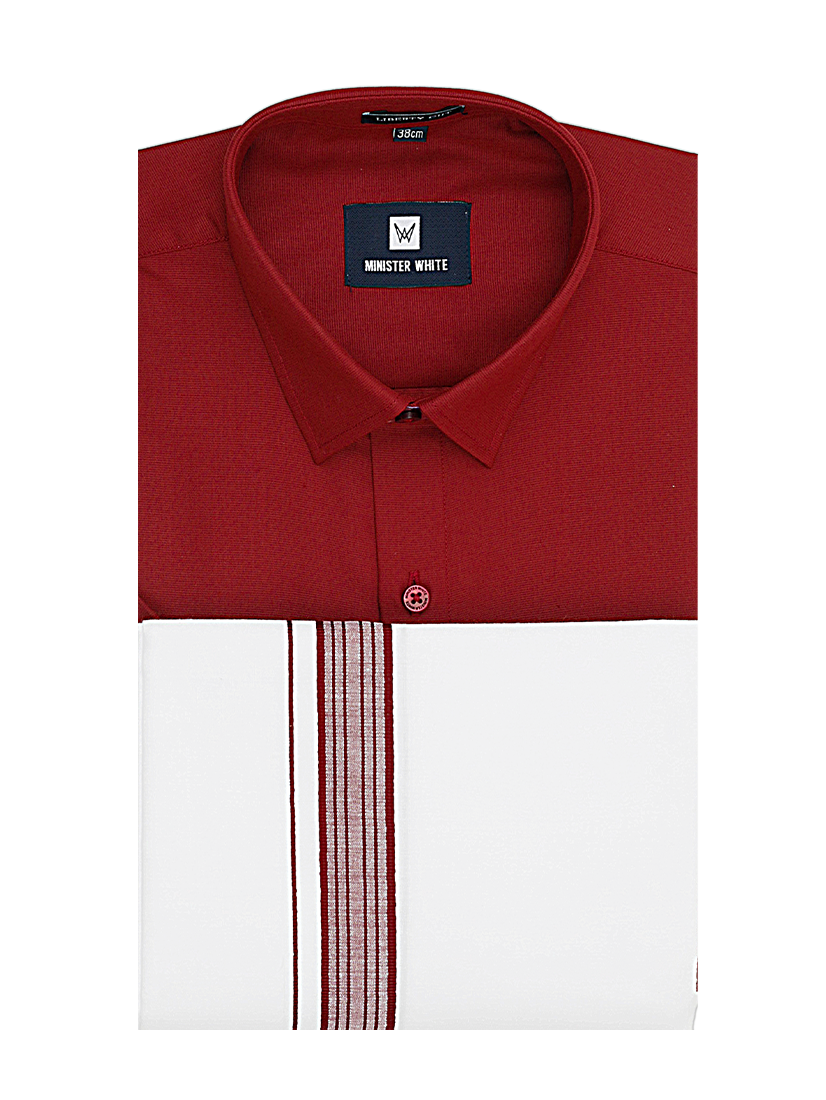 Brown Shirt with Dhoti Combo - Luster_SH01