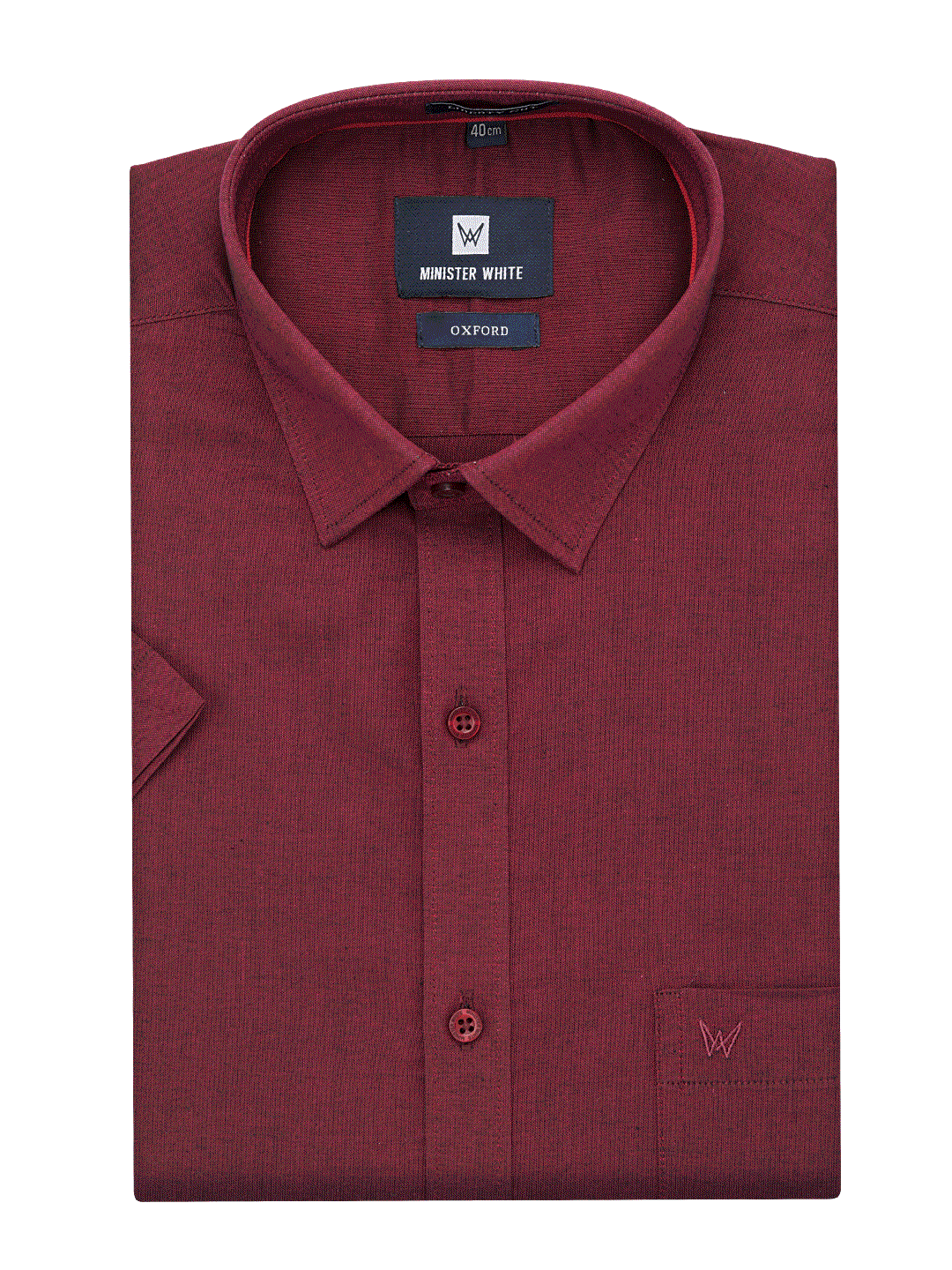 Mens Cotton Regular Fit Wine Colour Shirt Oxford