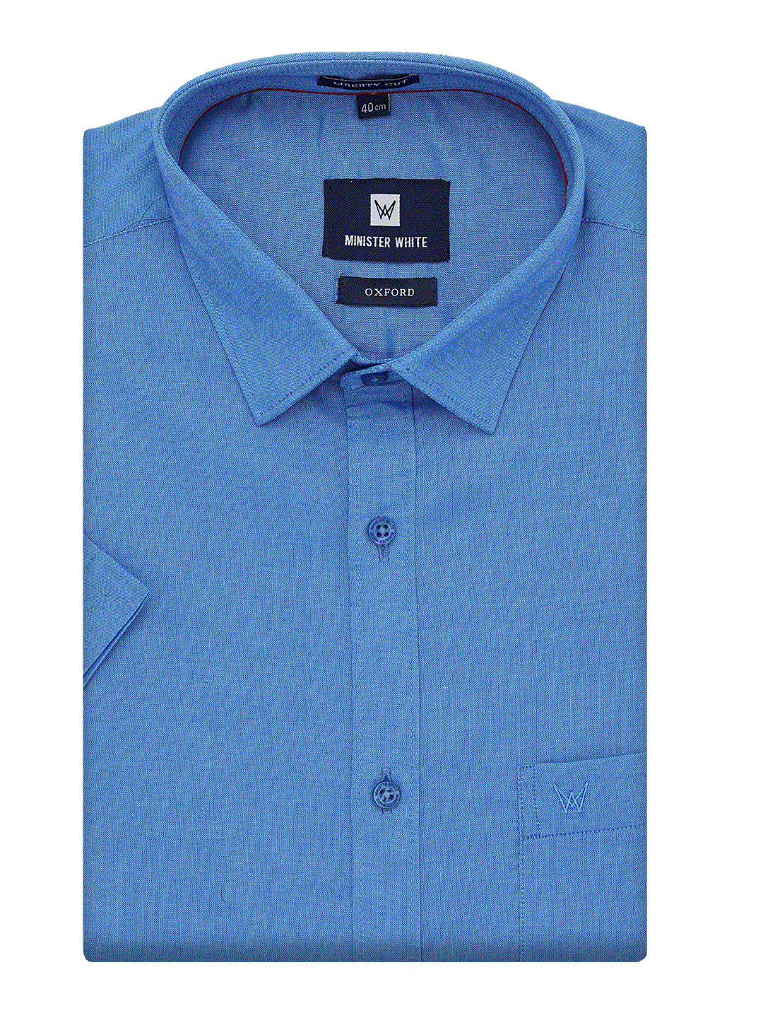 Mens Cotton Regular Fit Blue Colour Shirt Oxford