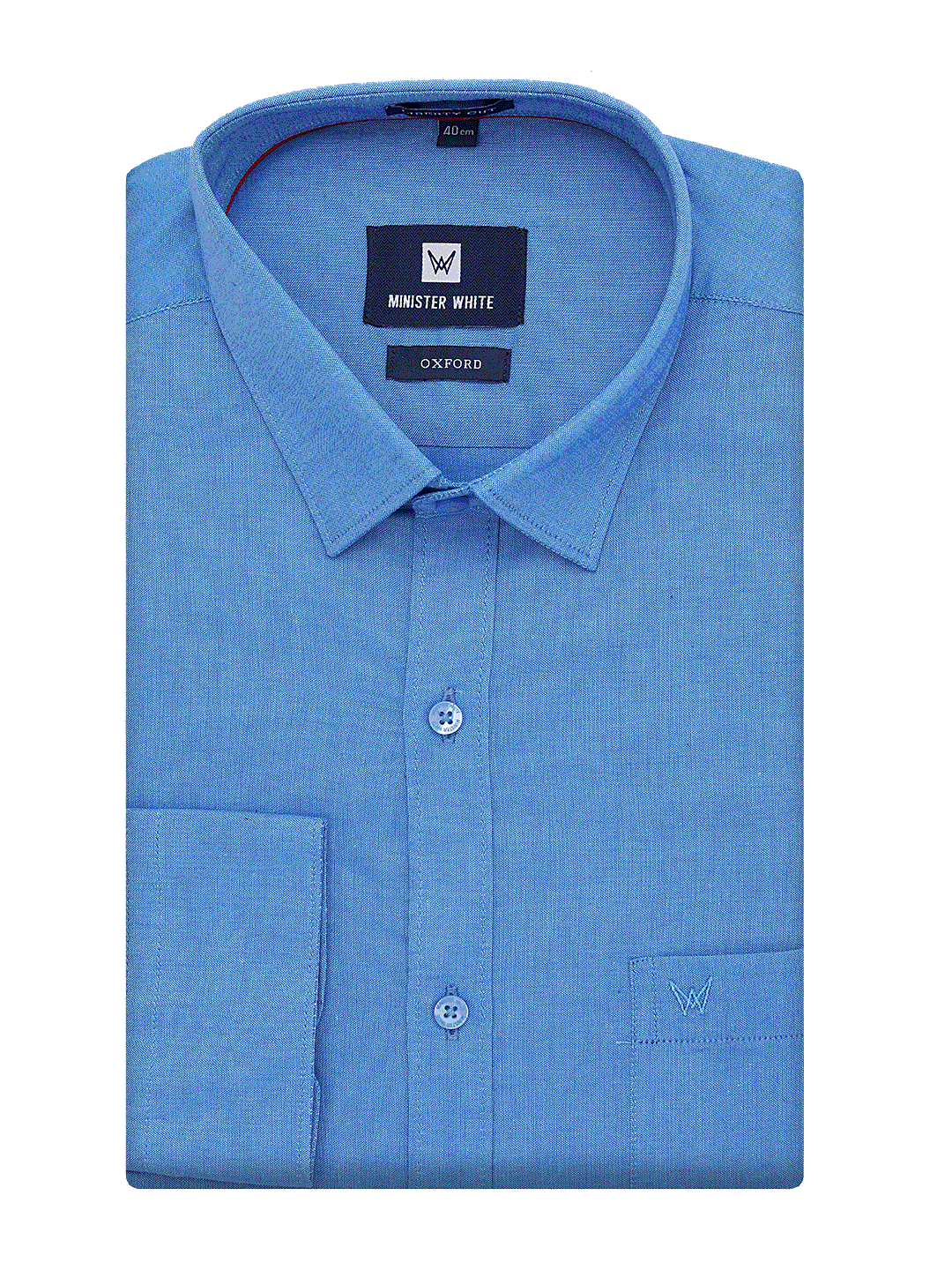 Mens Cotton Regular Fit Blue Colour Shirt Oxford