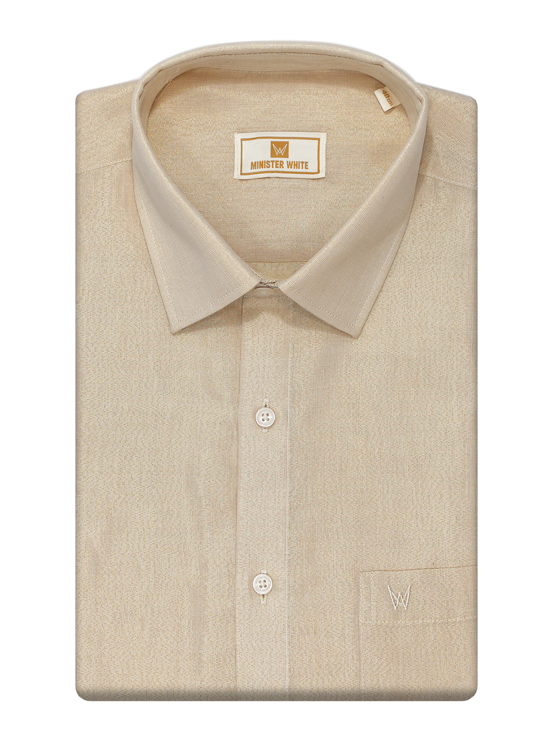 Mens Gold Colour Tissue Shirt by Minister White