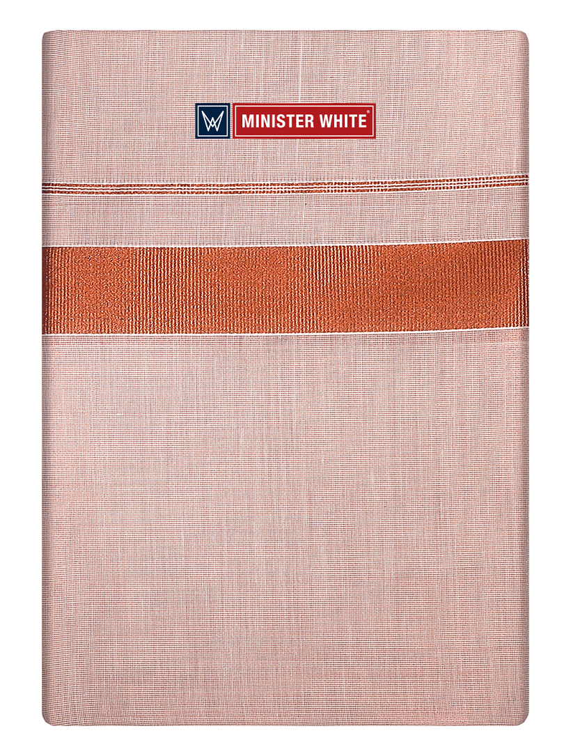 Mens Single Layer Tissue Copper Colour Dhoti Hero Tissue by Minister White