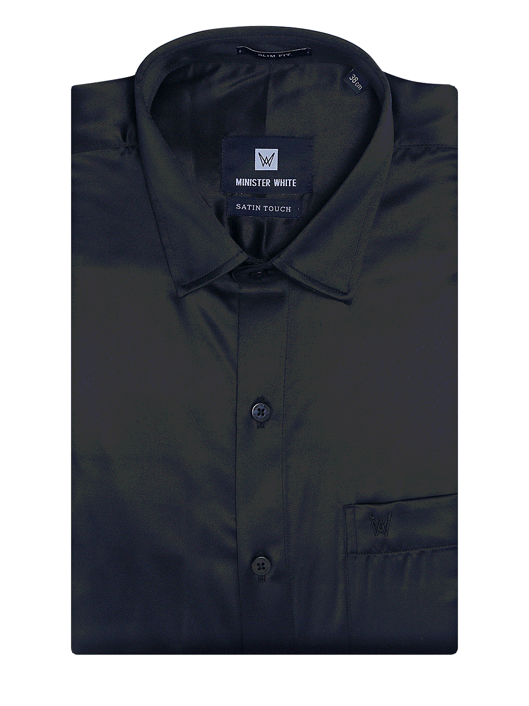 Black Shirt. Slim Fit - Satin Touch SH 07