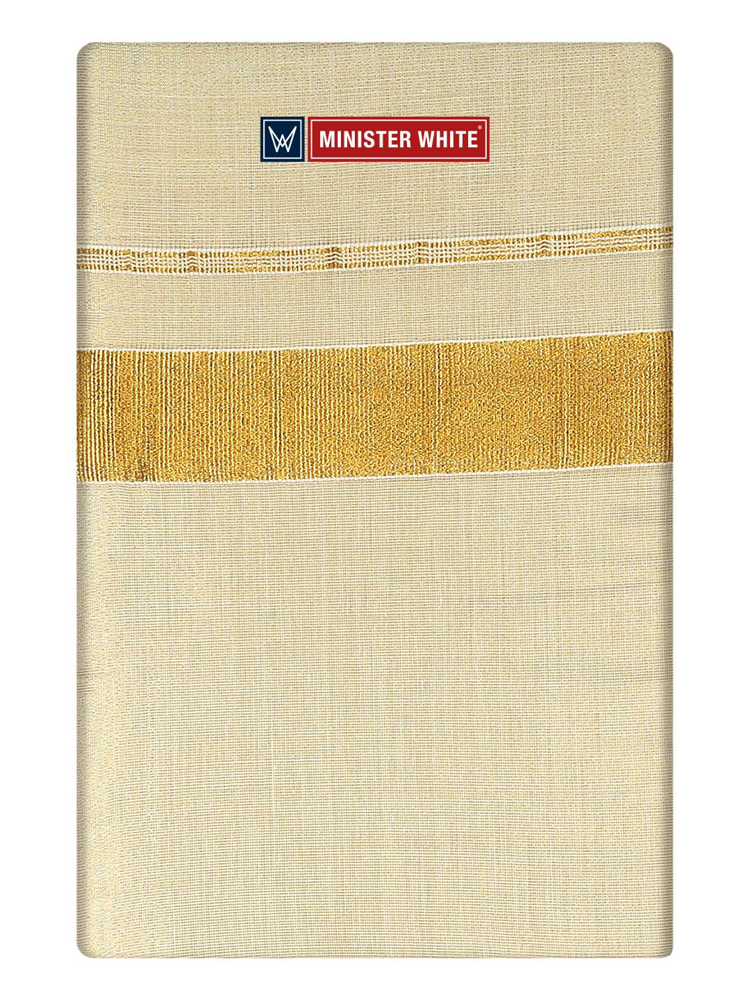Mens Single Layer Tissue Gold Colour Dhoti Hero Tissue by Minister White