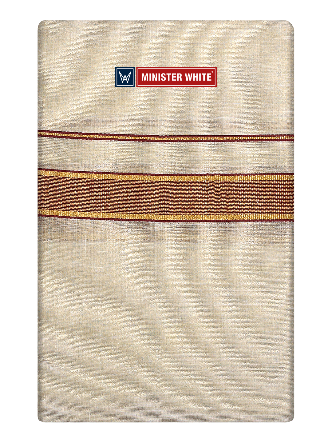 Mens Single Layer Tissue Cream Colour Dhoti Hero Tissue by Minister White