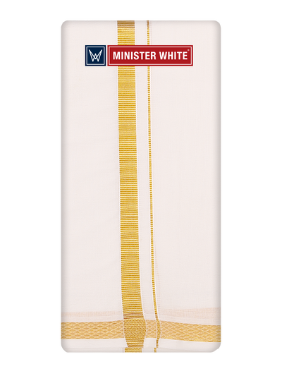 Cotton White Angavastram - Nalanda 50K by Minister White
