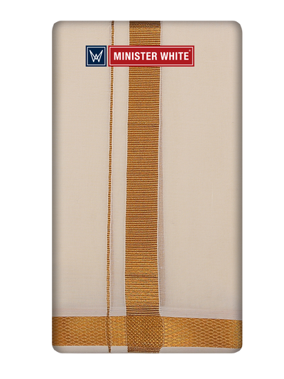 Cotton Cream Angavastram - Udayagiri 70K by Minister White